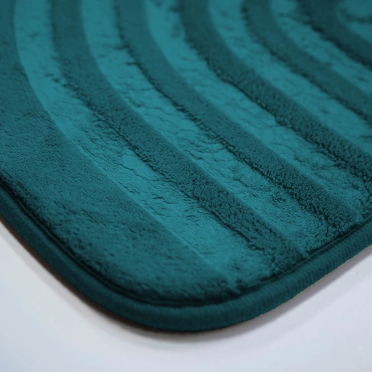 Tapis de bain antidérapant en microfibre à relief graphique