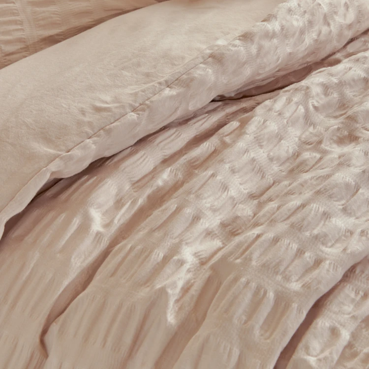 Parure de lit 3 pièces à rayures plissées