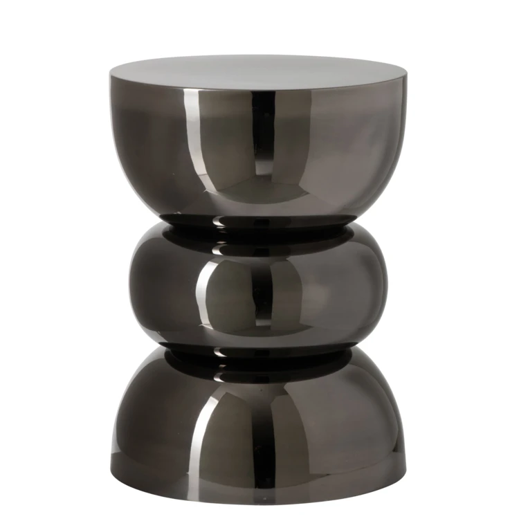 TABLE D'APPOINT CHROME FER NOIR