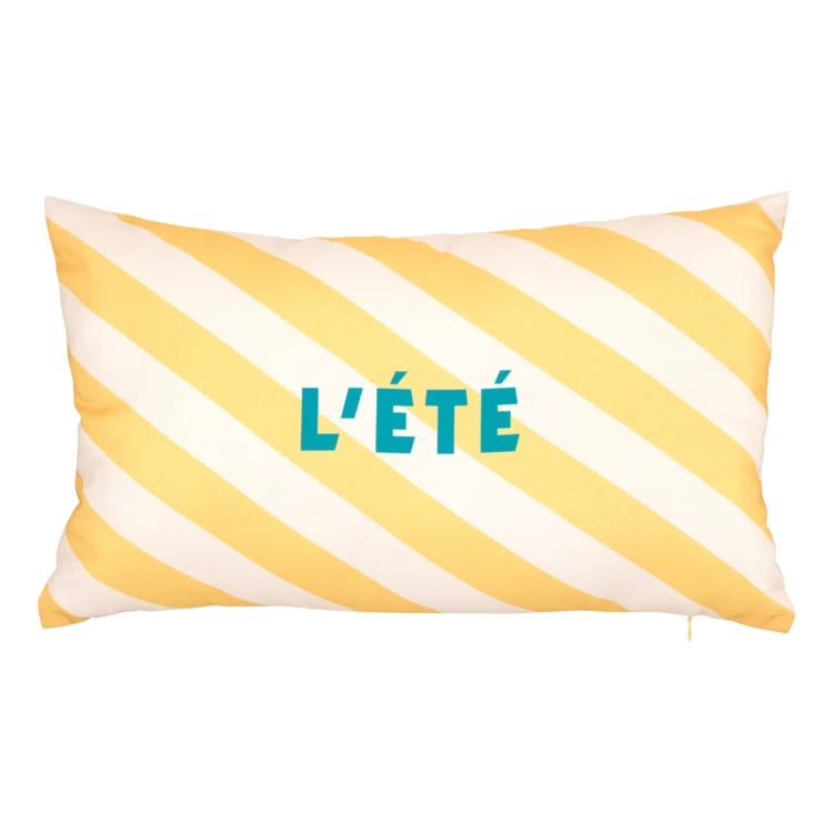 Coussin extérieur rayé "L'été"