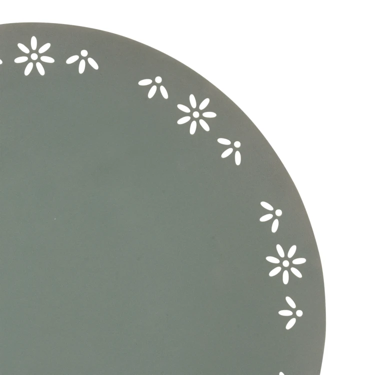 Mantel individual decorativo redondo con motivo floral