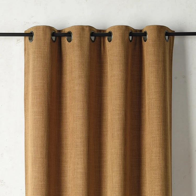 Rideau thermique et obscurcissant à envers polaire à oeillets