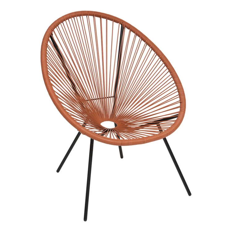 Fauteuil ajouré avec structure en acier