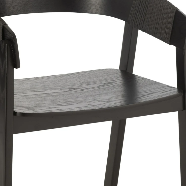 Chaise salle à manger en bois de frêne accoudoirs