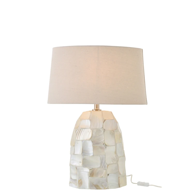 Lampe à poser avec base effet nacré
