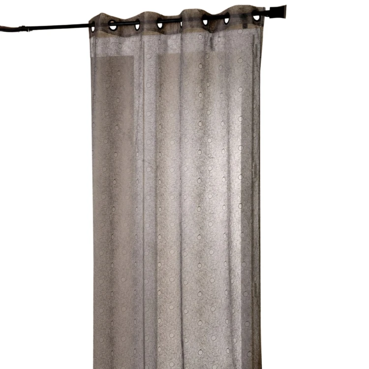 Voilage organza gribouillis et bulles brodée
