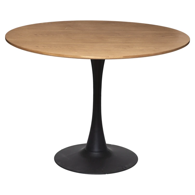 Ronde eettafel met houtlook