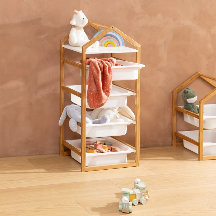 Mueble de almacenamiento con 4 cajas extraíbles