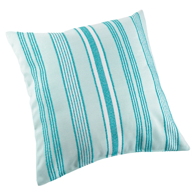 Coussin outdoor rayé déperlant