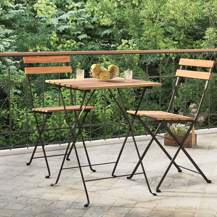 Table de bistro pliante en bois