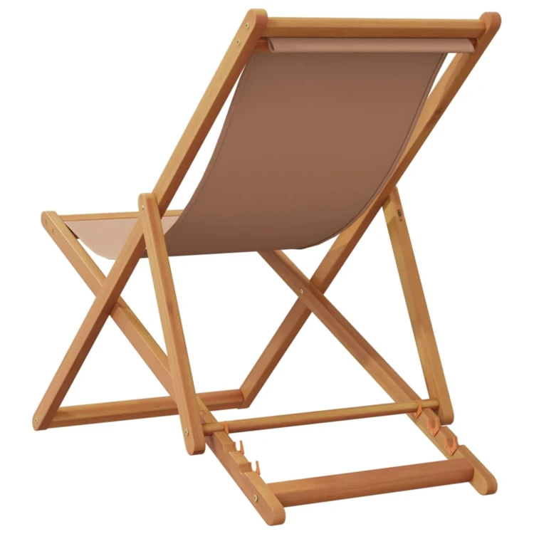 Chaise de plage pliante en bois avec dossier réglable