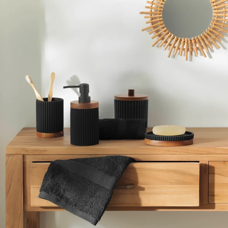Brosse WC en acacia