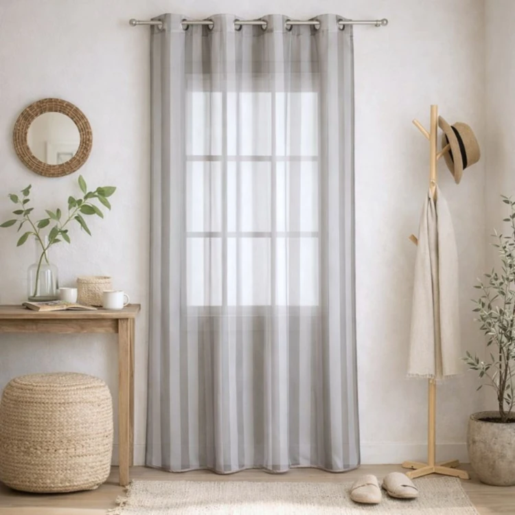 Voilage tissé à Rayures