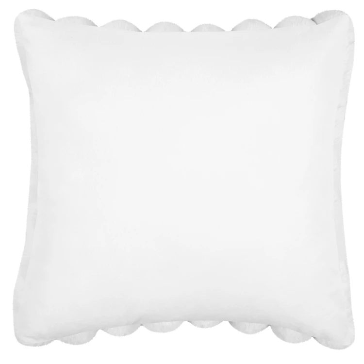Coussin en fausse fourrure ultra douce à bandes