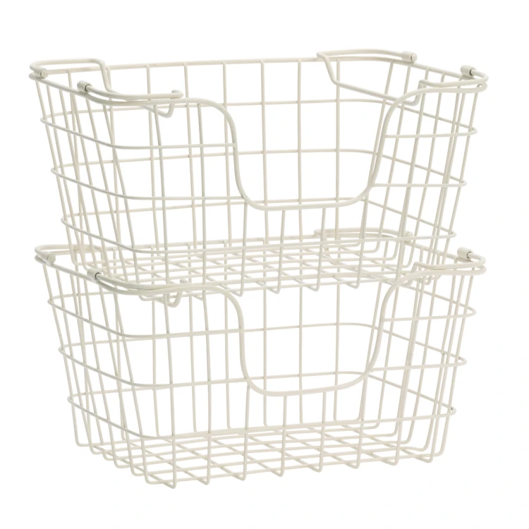 Cesta apilable de alambre para guardar cosas