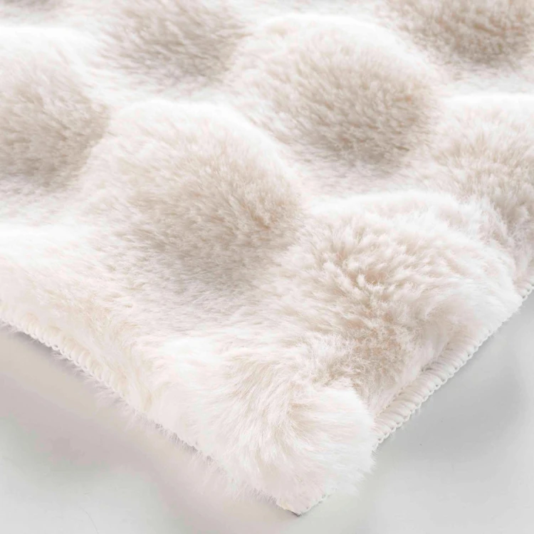 Tapis doux en imitation fourrure avec relief moelleux