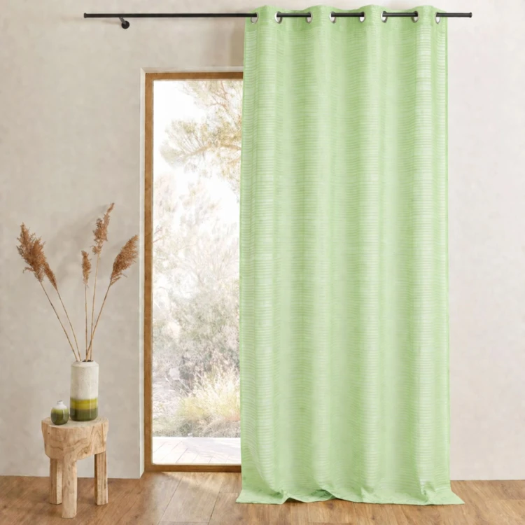 Voilage fantaisie à rayures horizontales "Joyeux"