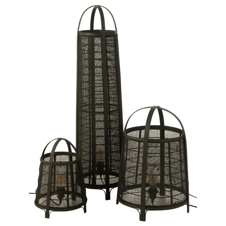 Lampe sur pied en lin style japonais