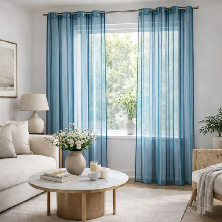 Voilage coloré rayures ton sur ton