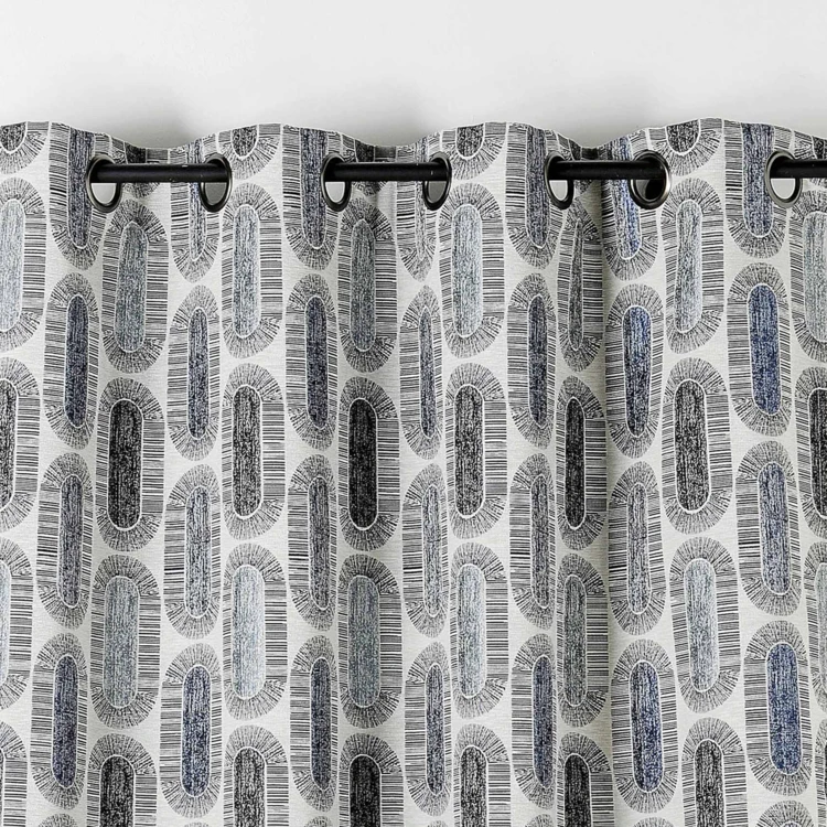 Rideau tamisant motifs rétro