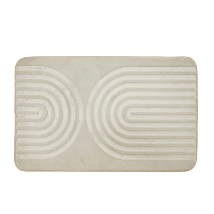 Tapis de bain antidérapant en microfibre à relief graphique
