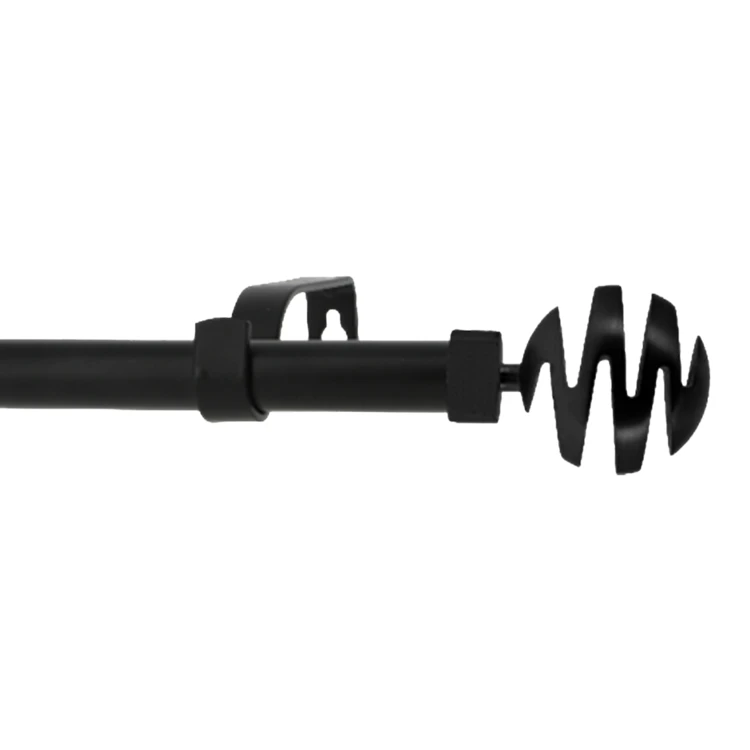 Kit tringle à rideaux extensible avec embouts spirales D19-16mm