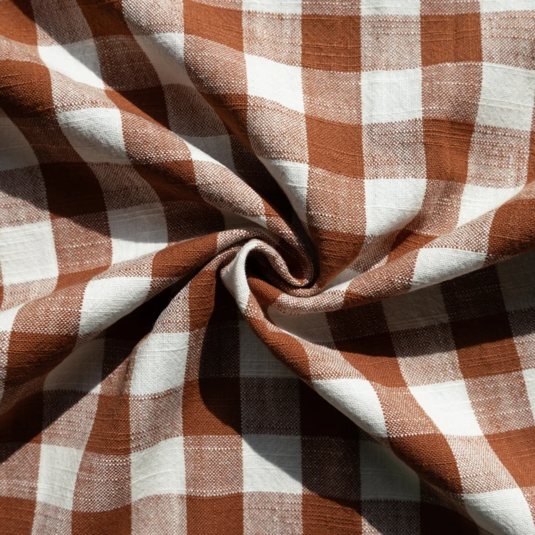 Gewebter Vichy-Baumwollstoff für Möbel upholstery