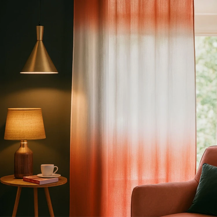 Voilage tie and dye coloré