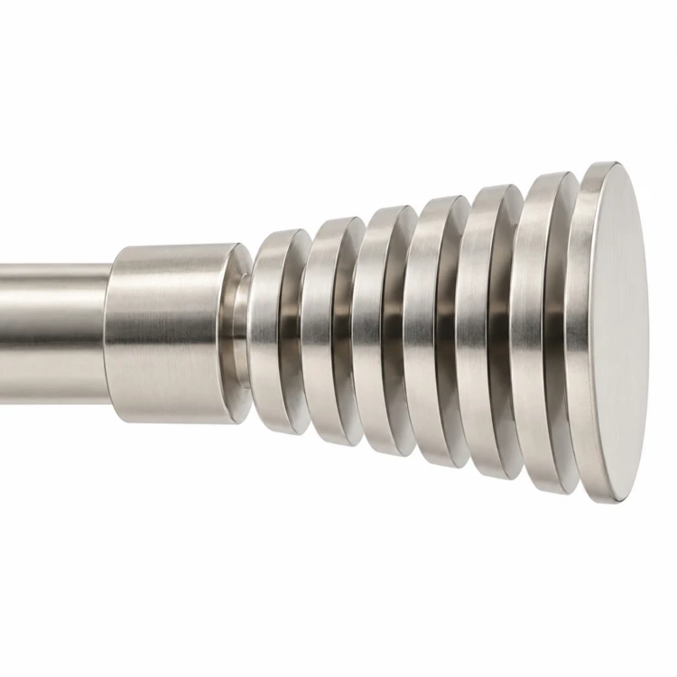 Kit de barra extensible de metal con extremos acanalados de 19/16 mm de diámetro