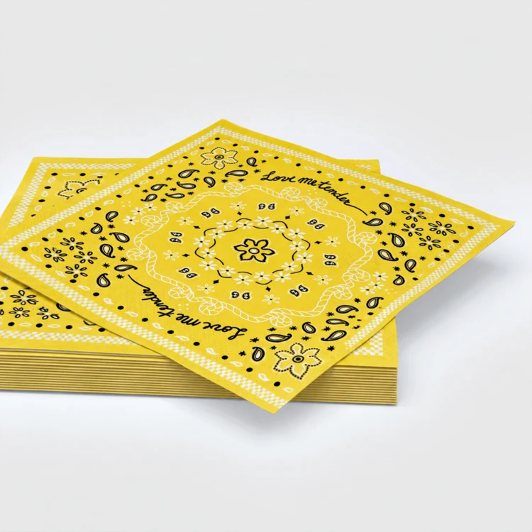 Confezione da 20 tovaglioli di carta a forma di bandana