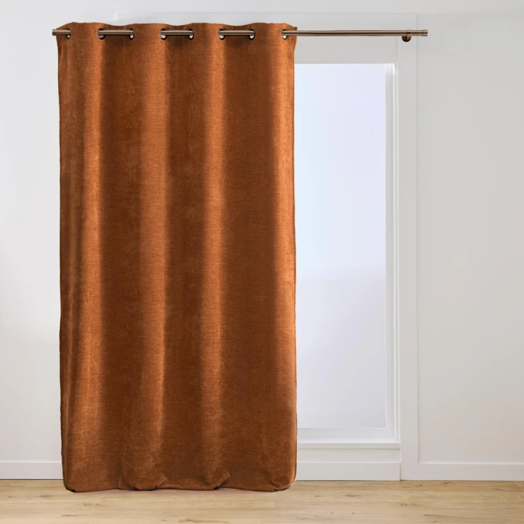 Rideau tamisant à œillets en velours chenille
