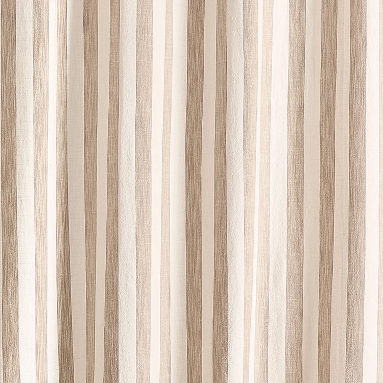 Tissu d’ameublement coton flammé rayé