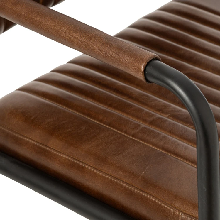 CHAISE DE BUREAU CUIR MARRON