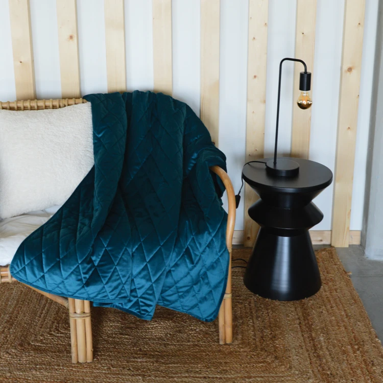 Plaid Canapé en velours matelassé