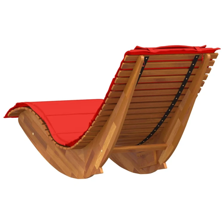 Chaise longue à bascule ergonomique avec coussin et appuie-tête