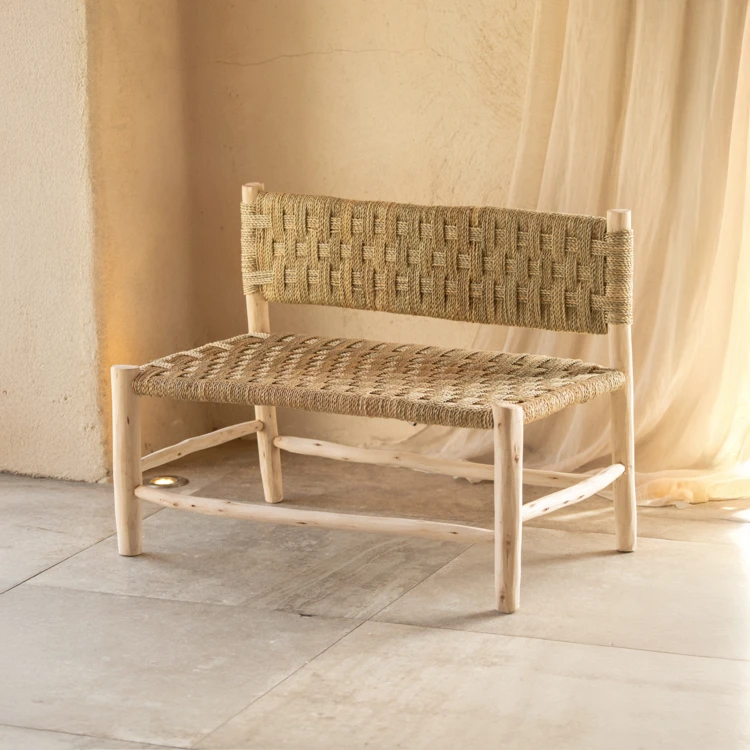 Grande panca in legno marocchina