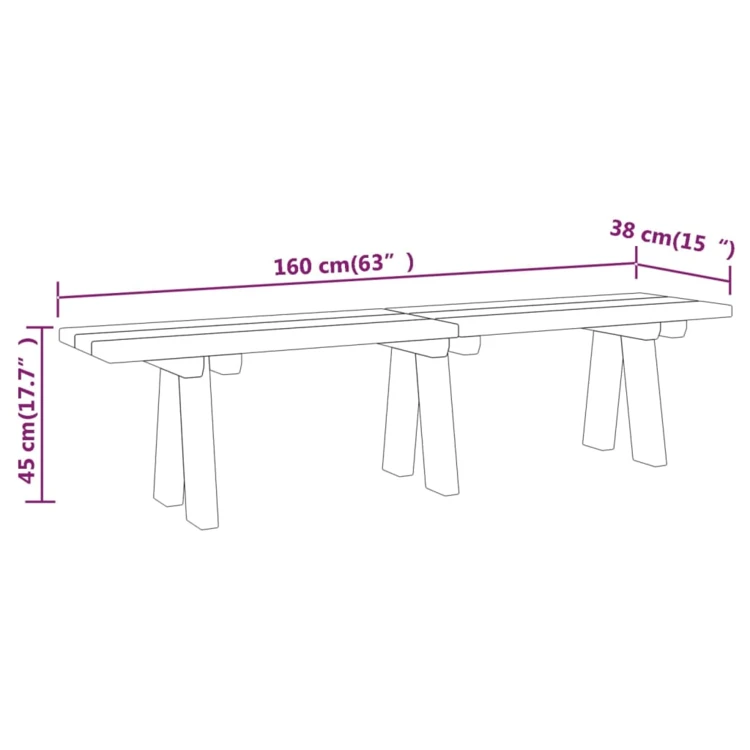 Banc de jardin en bois
