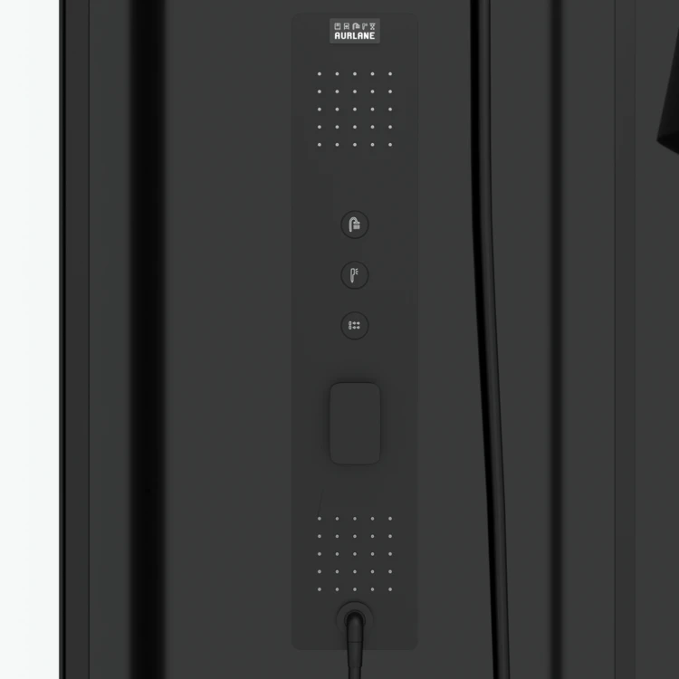 Cabine de douche hydromassante rectangulaire XXL avec porte coulissante et panneau de contrôle tactile