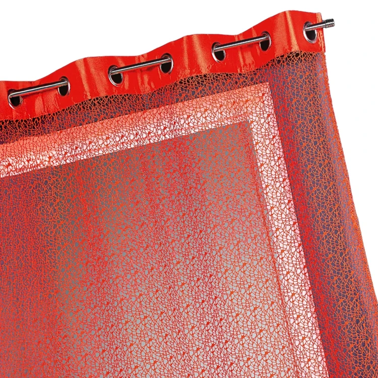 Voilage filet avec parement taffetas