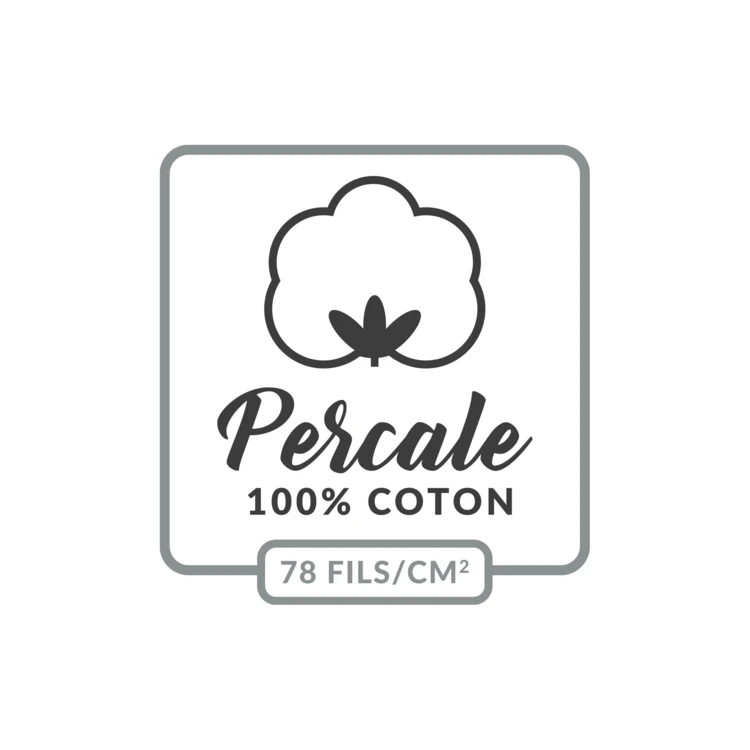 Taie de traversin percale de coton ORIGINE