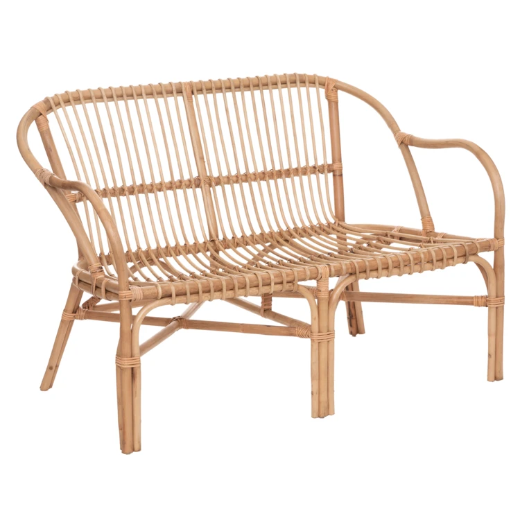 Banco de ratán de 2 plazas