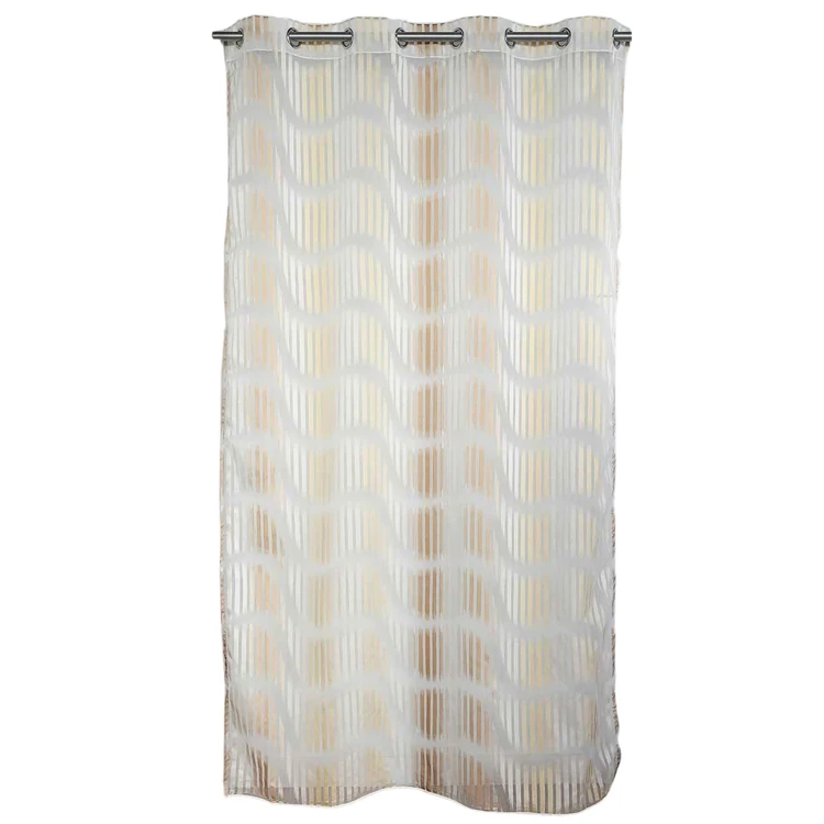 Voile jacquard con strisce verticali ondulate