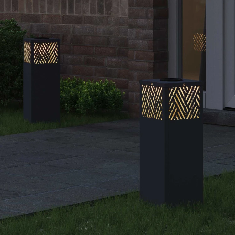 Lot de 2 lampes de chemin solaire LED extérieur