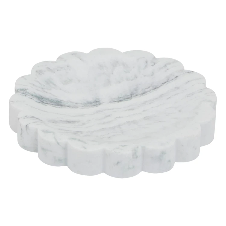 Porte-savon effet marbre en résine