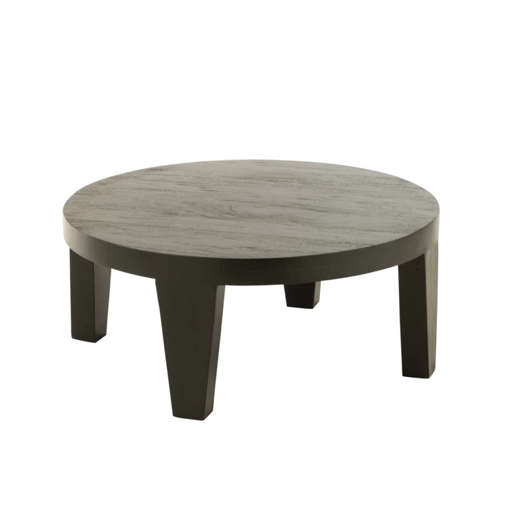 Table basse ronde en bois de manguier