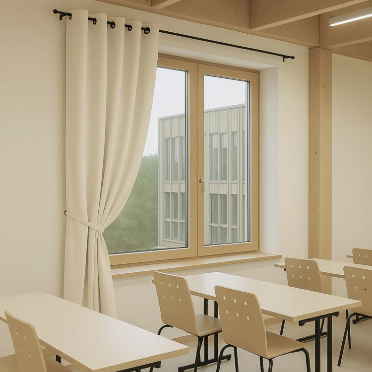 100% ignifuga M1 Tenda oscurante ecru