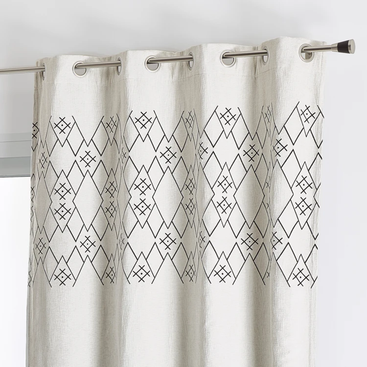 Rideau ameublement jacquard parement motif éthnique