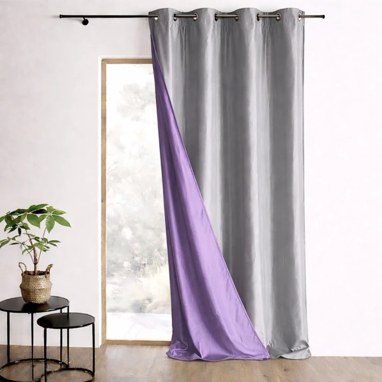 Rideau Ameublement Réversible en Taffetas