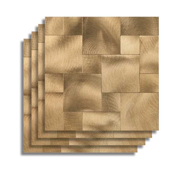 Crédence adhésive murale 3D effet tressé 4 pièces
