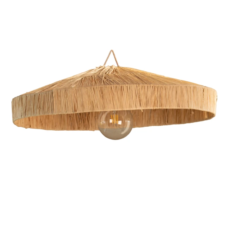 Abat-jour parasol raphia Japandi